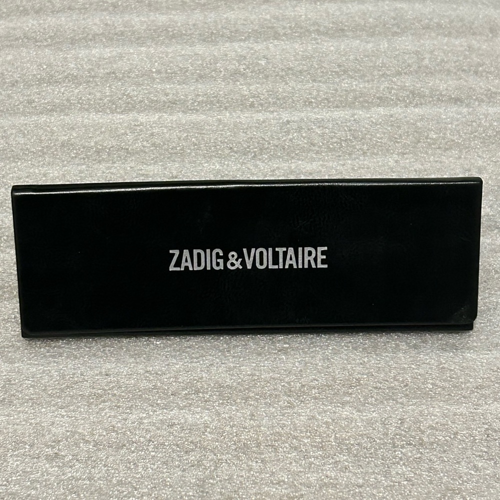 ZADIG & VOLTAIRE BLACK TRIANGLE VELVET LINED EYEGLASS SUNGLASS HARD SHELL CASE